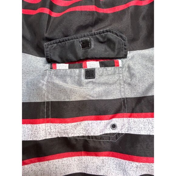 Vintage OP swim trunks shirts mesh inside XL Youth Boys elastic waistband ties - Picture 7 of 10